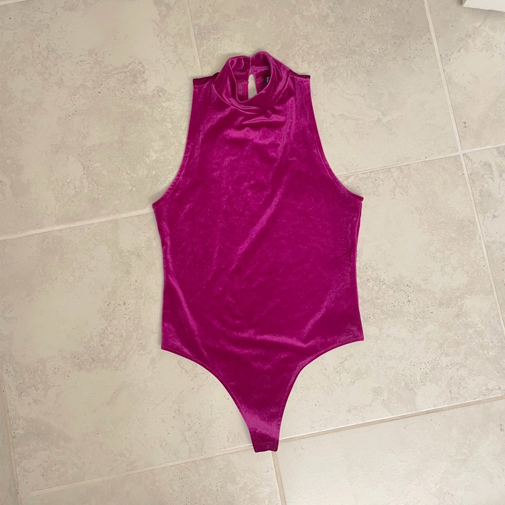 Velour Purple/Magenta Bodysuit